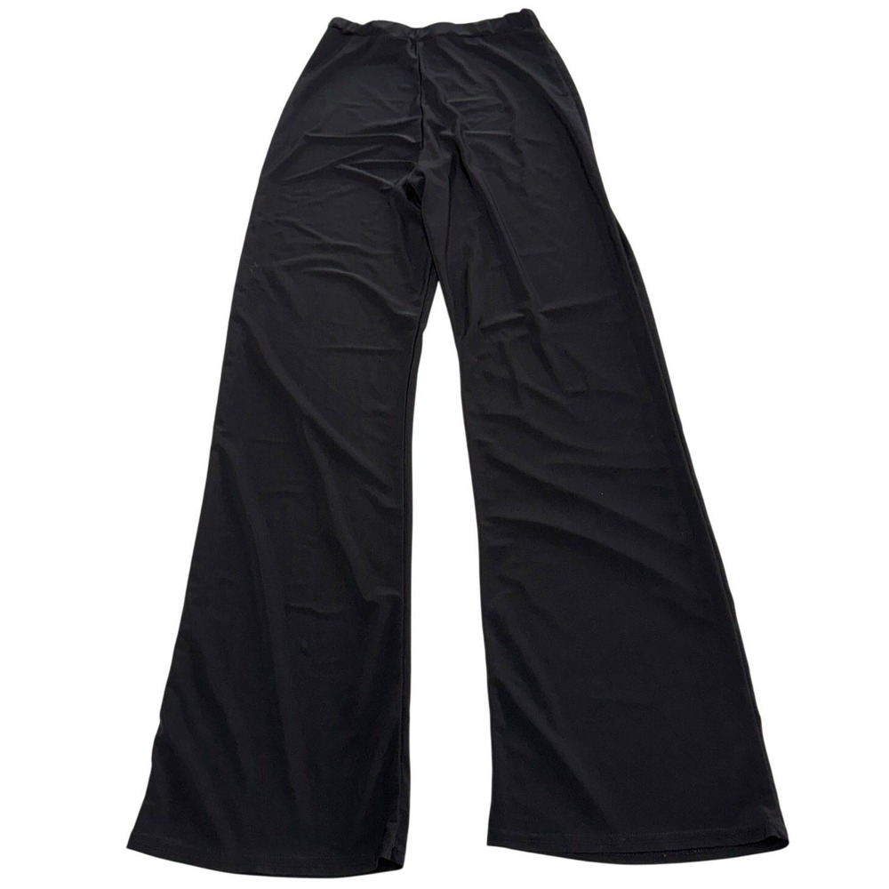 Collusion Pants Women Size 4 Black Flare Goth Grunge Y2K Minimalist - Picture 3 of 8
